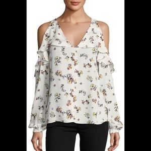 Gorgeous Kobi Halperin Silk Cold Shoulder Top